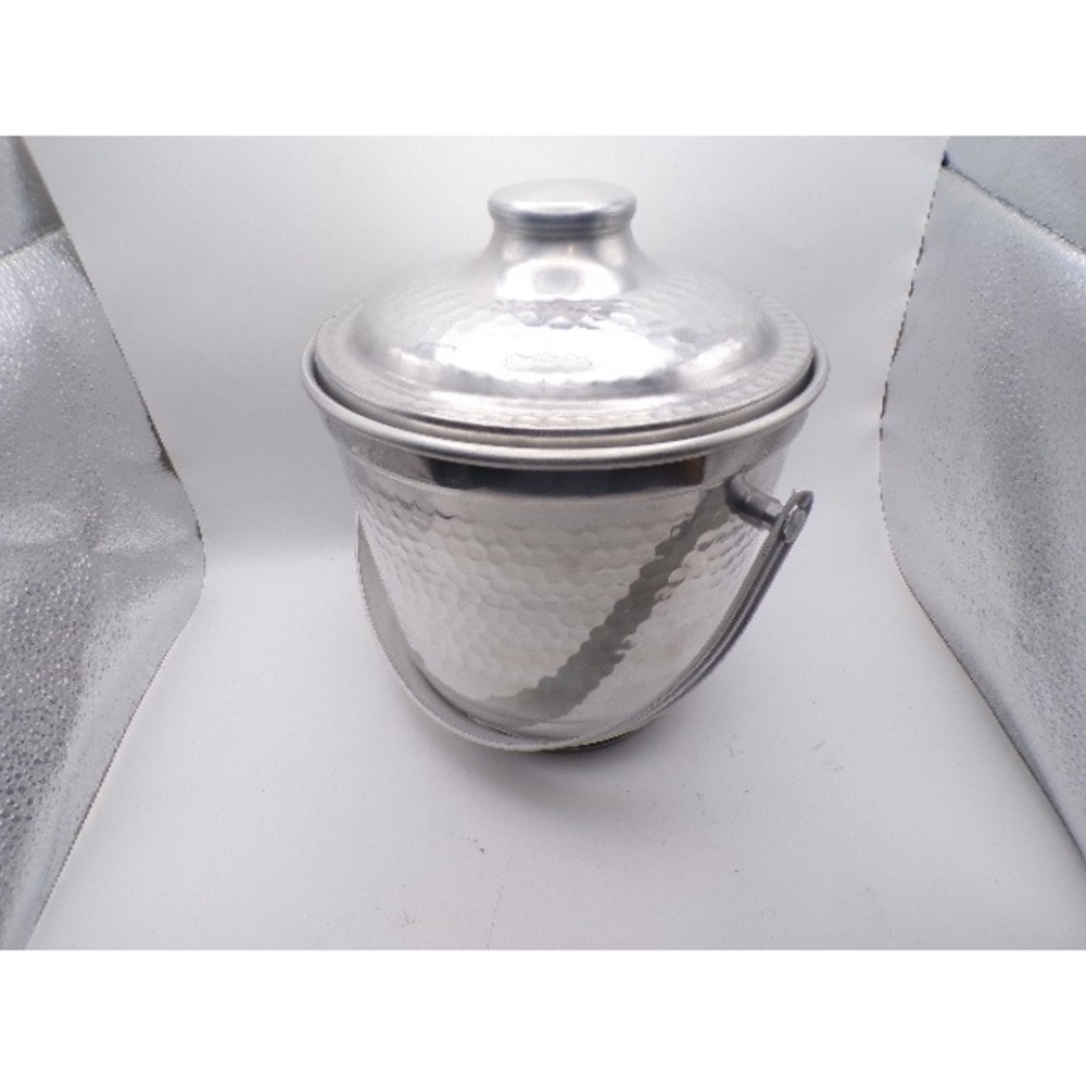 Vintage Hammered‎ Aluminum Ice Bucket Made in Italy